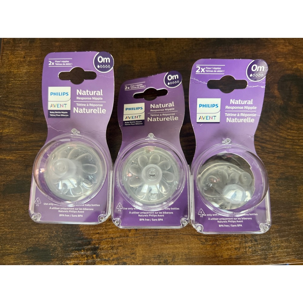 Philips Avent Natural Response Nipples 6pk Flow 1 0m+ Clear Newborn Essentials